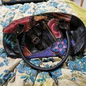 Desigual Black and Multicolor Shoulder Bag